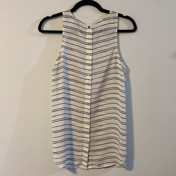 Who What Wear, Sleeveless, White & Black Striped Tank, Size M, EUC - Picture 5 of 7